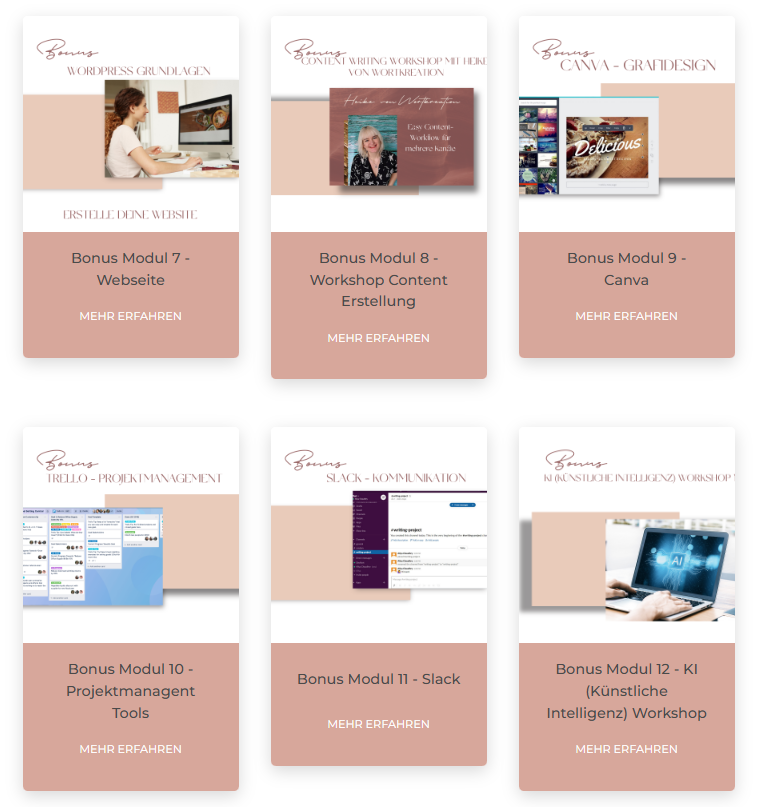 VA Durchstarter Kurs Bonusmodule